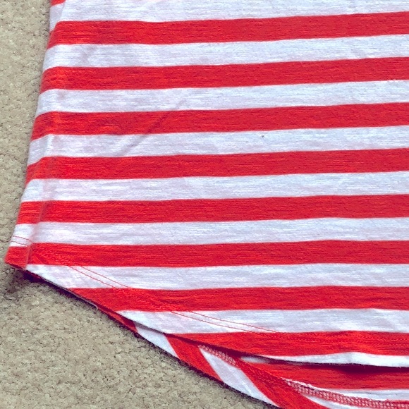 Land’s End Striped Orange & White Tee Sz XS 2-4 - Picture 5 of 5